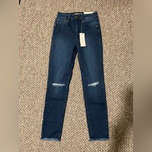 Just USA Dark Blue Distressed Women Jeans